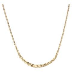 Modern 18 Karat Yellow Gold Flat Mesh Necklace