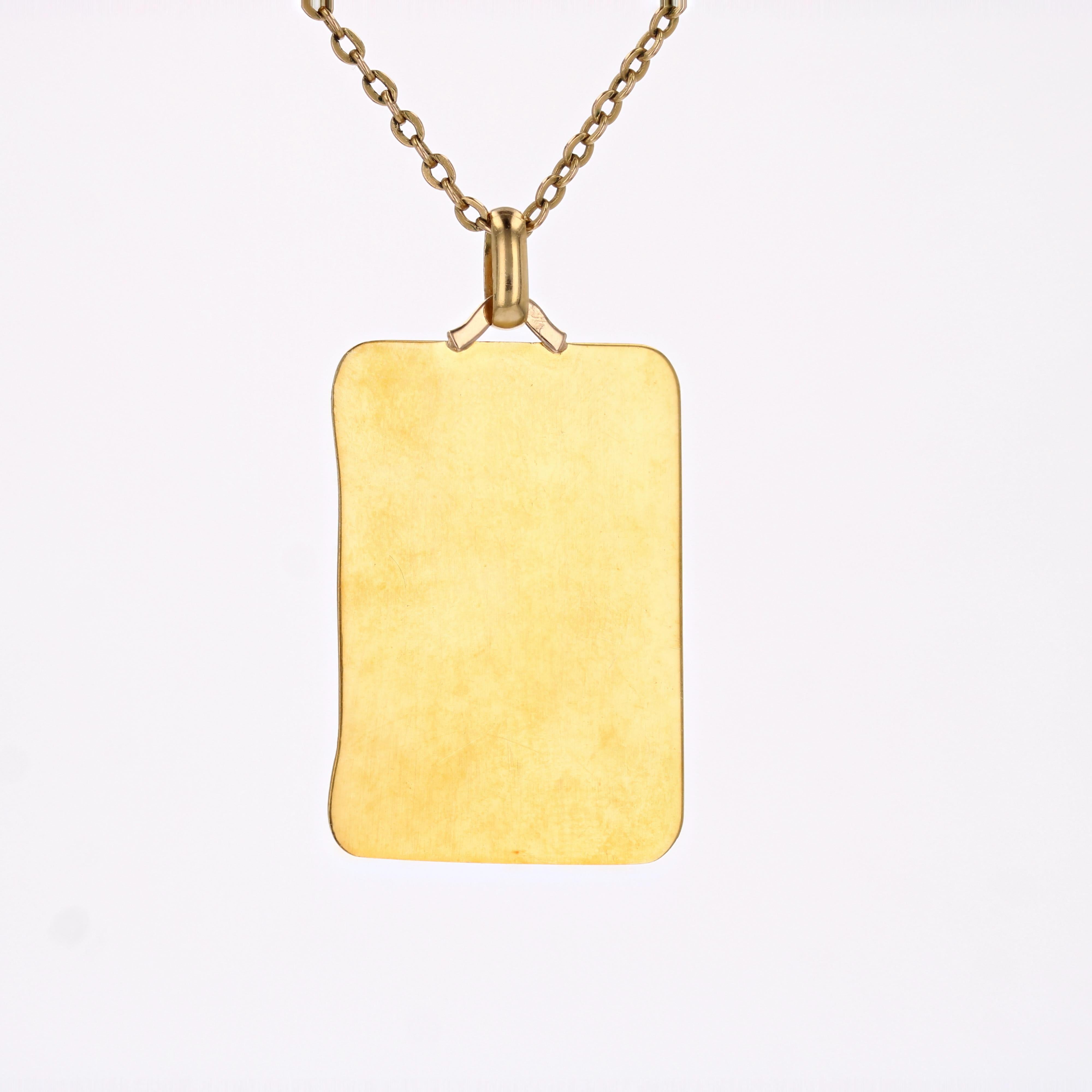 Modern 18 Karat Yellow Gold Hieroglyphics Medal Pendant 5