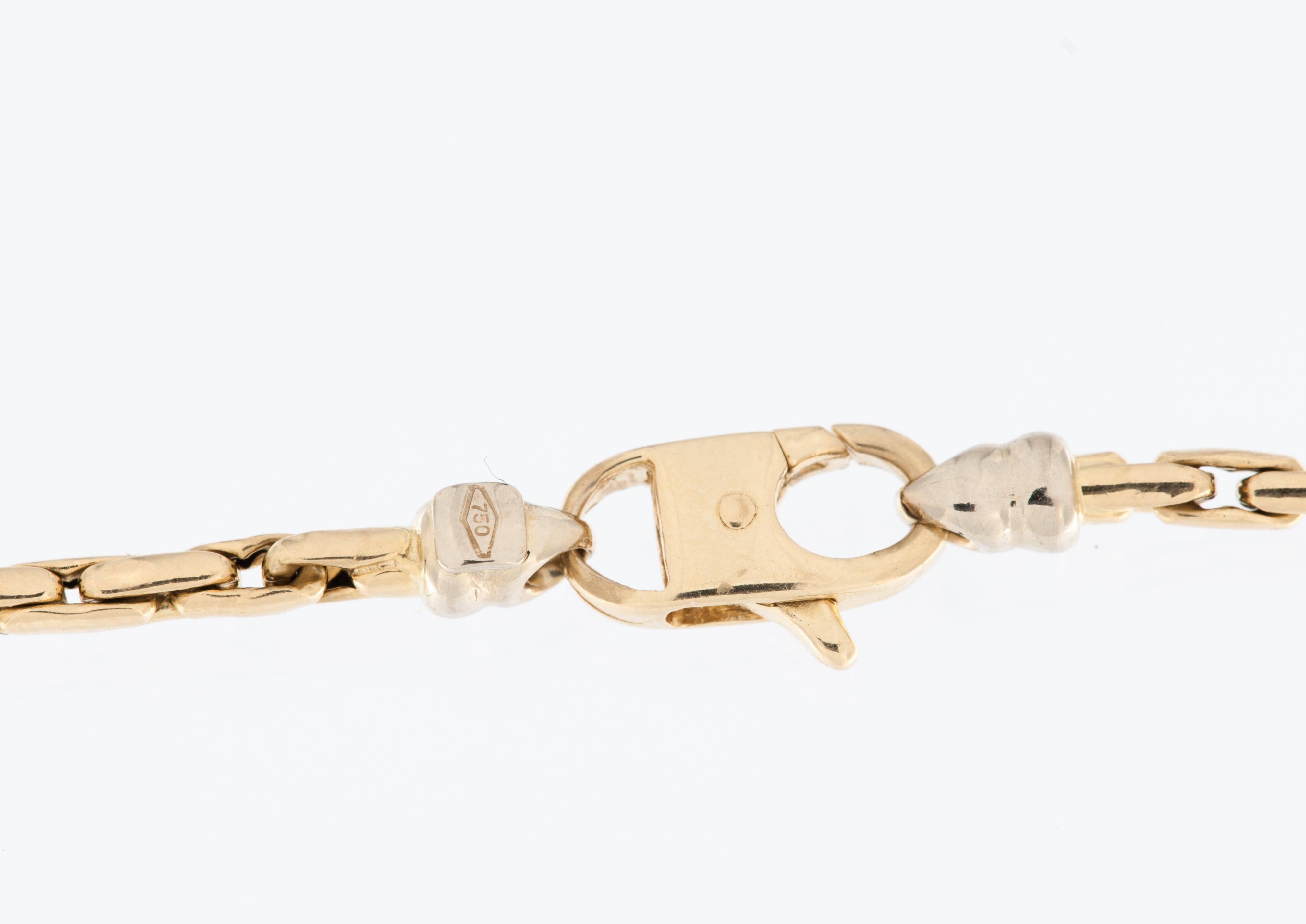 Women's or Men's Modern 18 karat Yellow Gold Italian Necklace For Sale