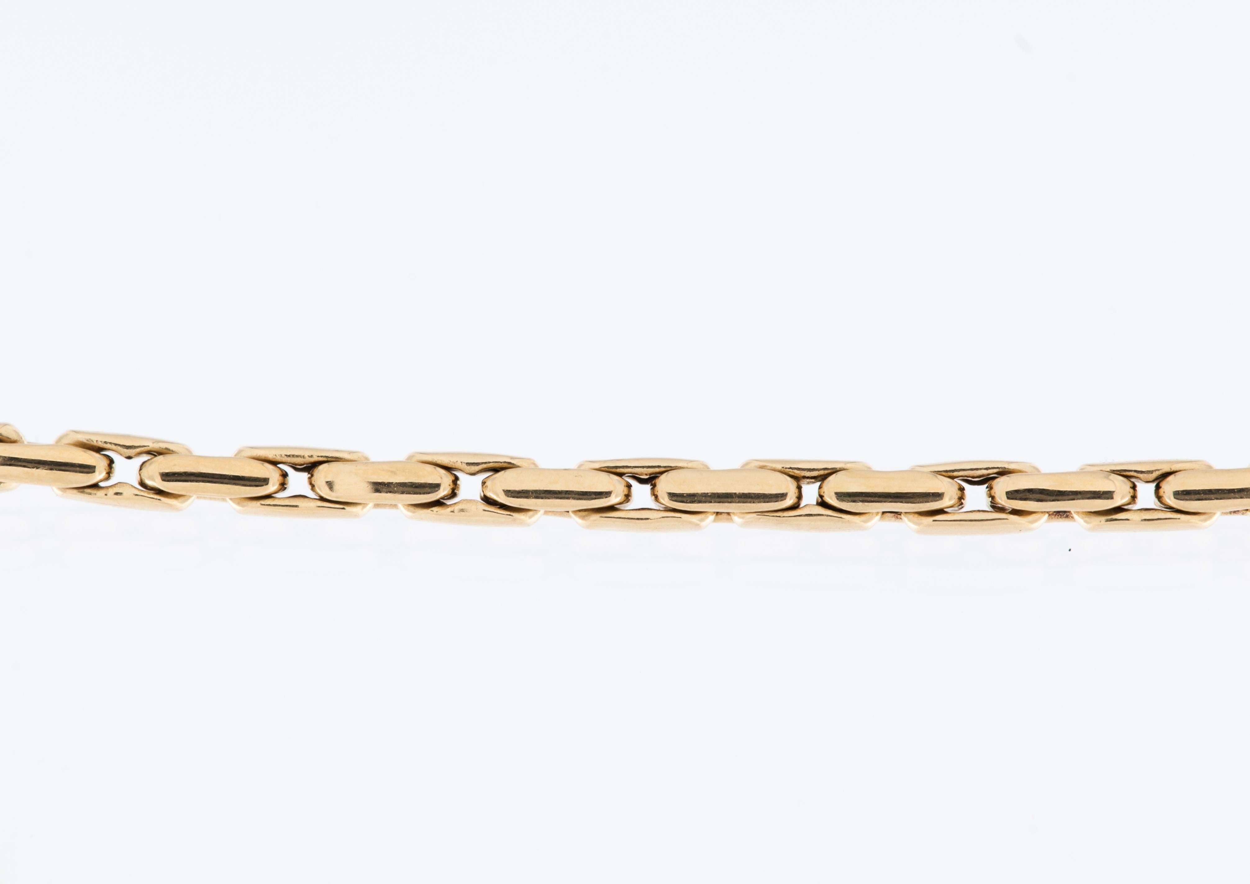 Moderne italienische Halskette aus 18 Karat Gelbgold im Angebot 1