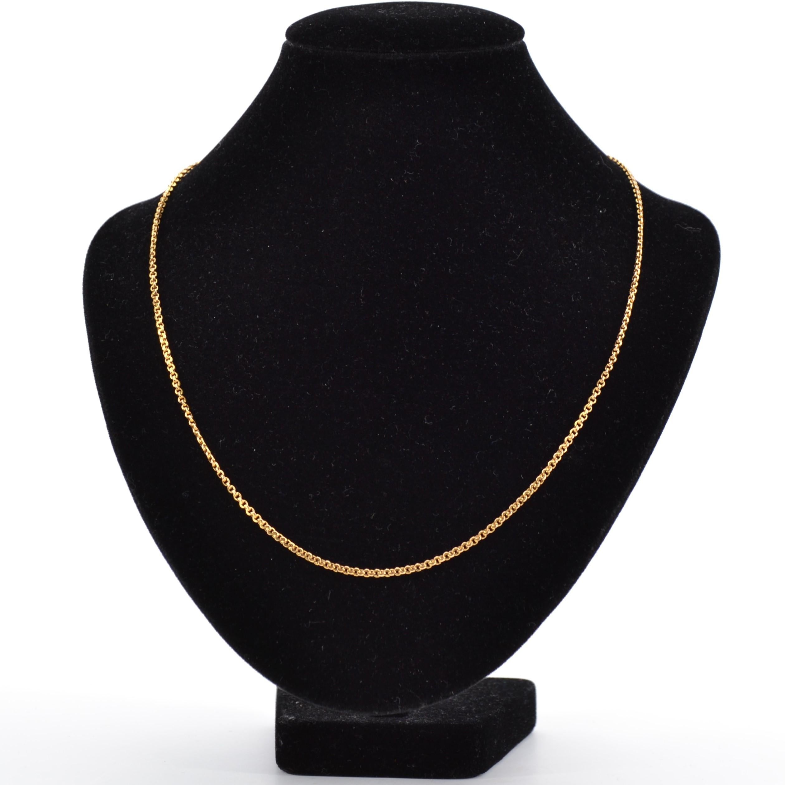 Moderne Chaîne moderne en or jaune 18 carats et maille de jaspe Jaseron en vente