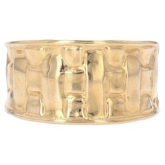 Modern 18 Karat Yellow Gold Large Ring