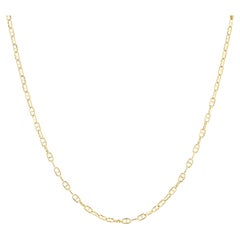Modern 18 karat yellow gold marine filed chain