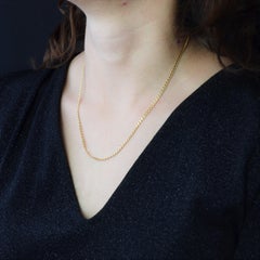 Modern 18 Karat Yellow Gold Marine Mesh Chain