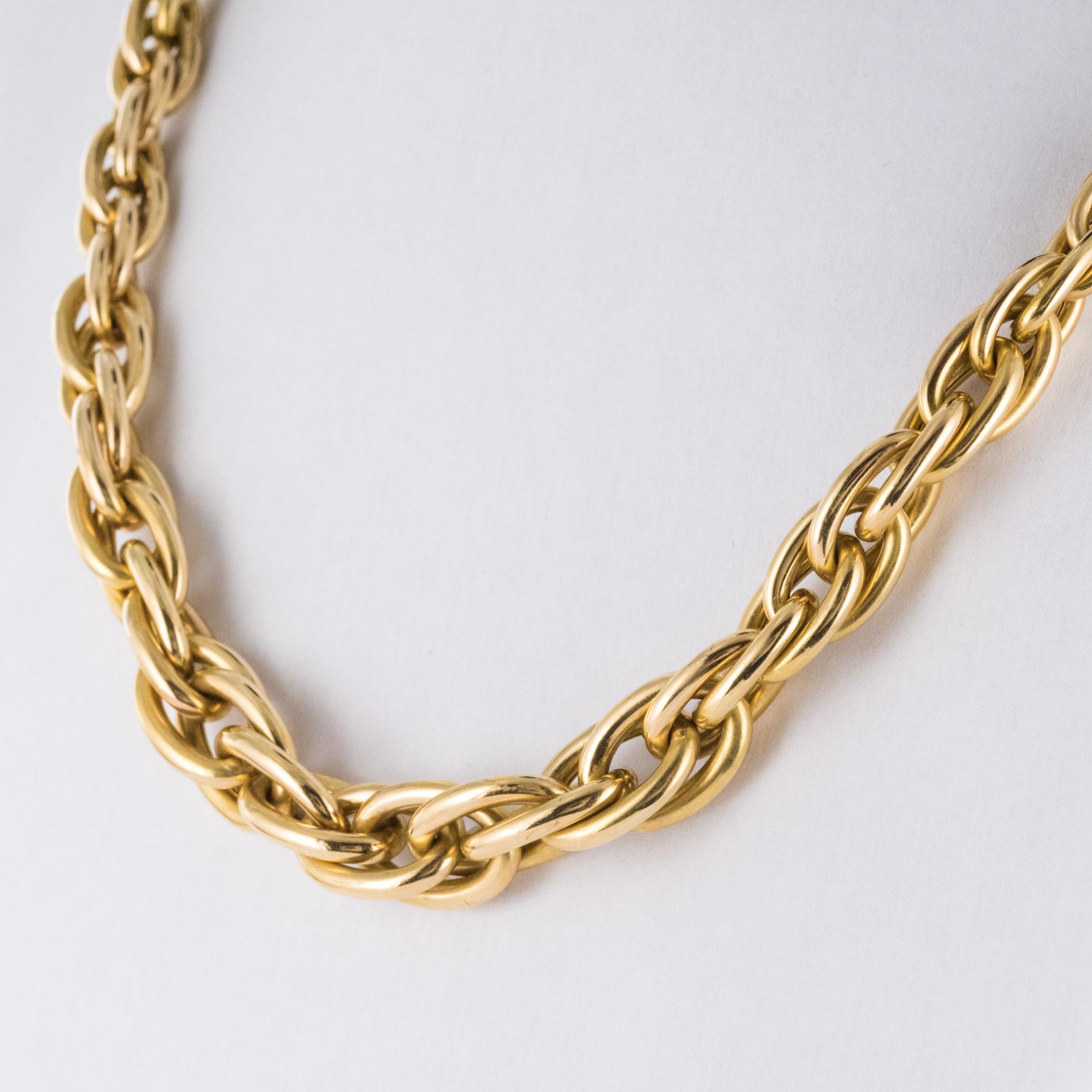Women's Modern 18 Karat Yellow Gold Nested Mesh Necklace