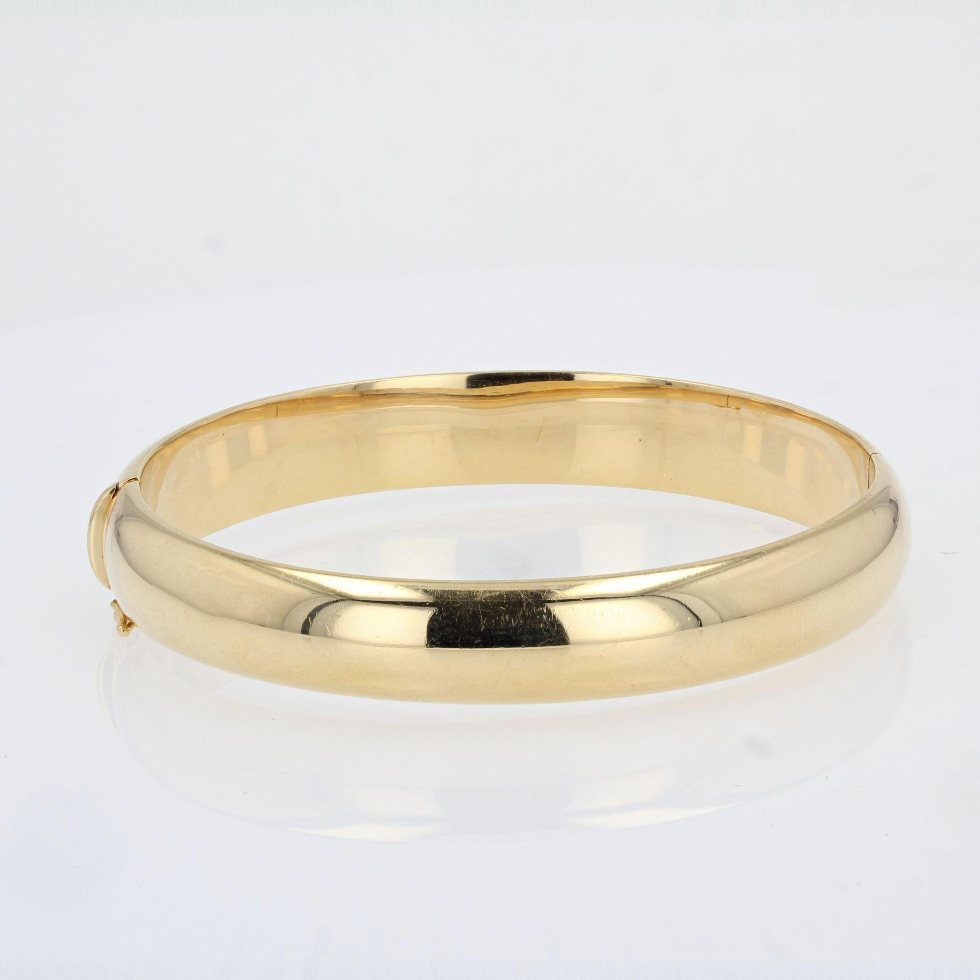Modernes modernes Armreif aus 18 Karat Gelbgold mit ovalem Armreif im Zustand „Hervorragend“ in Poitiers, FR
