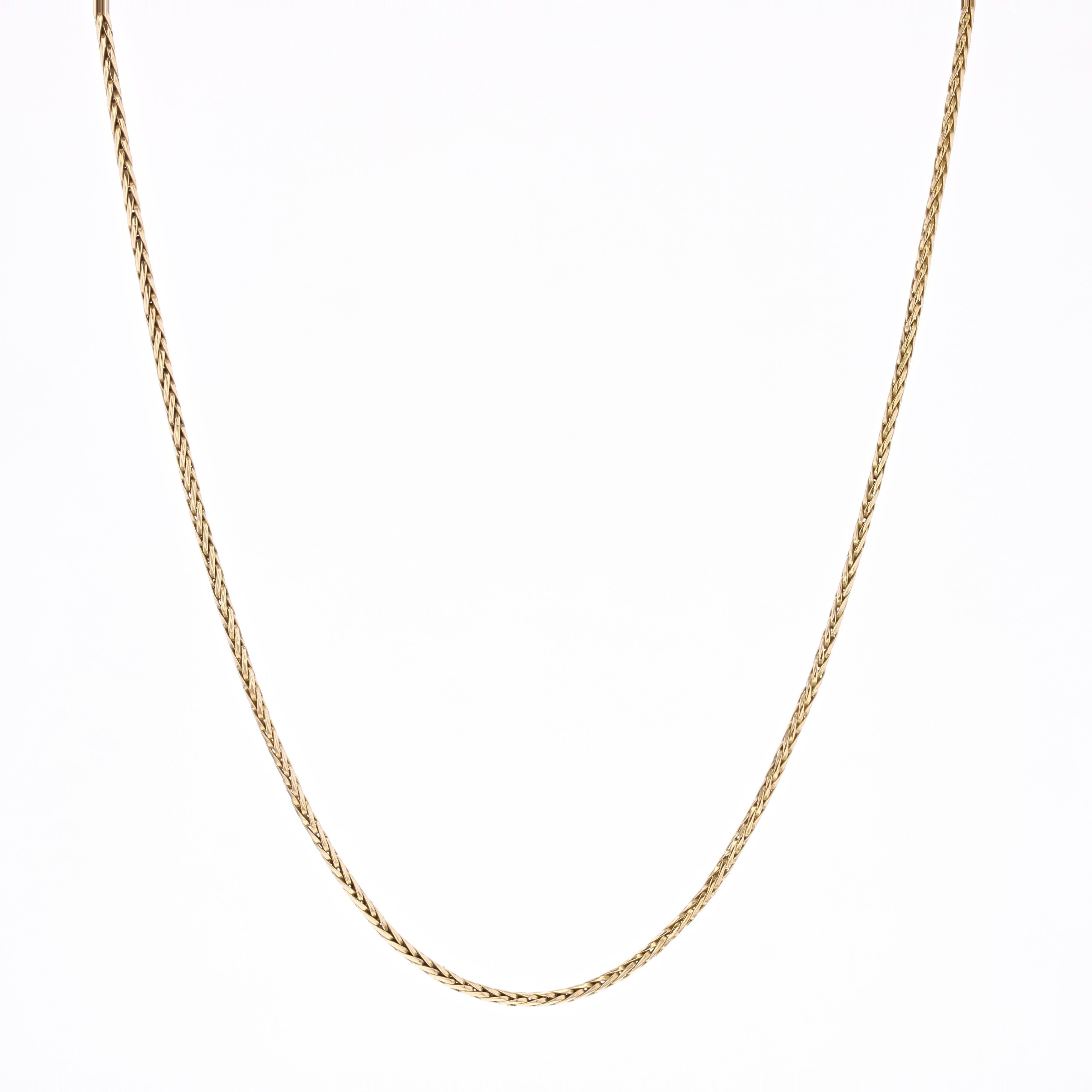 Women's Modern 18 Karat Yellow Gold Palm Tree Mesh Chain For Sale