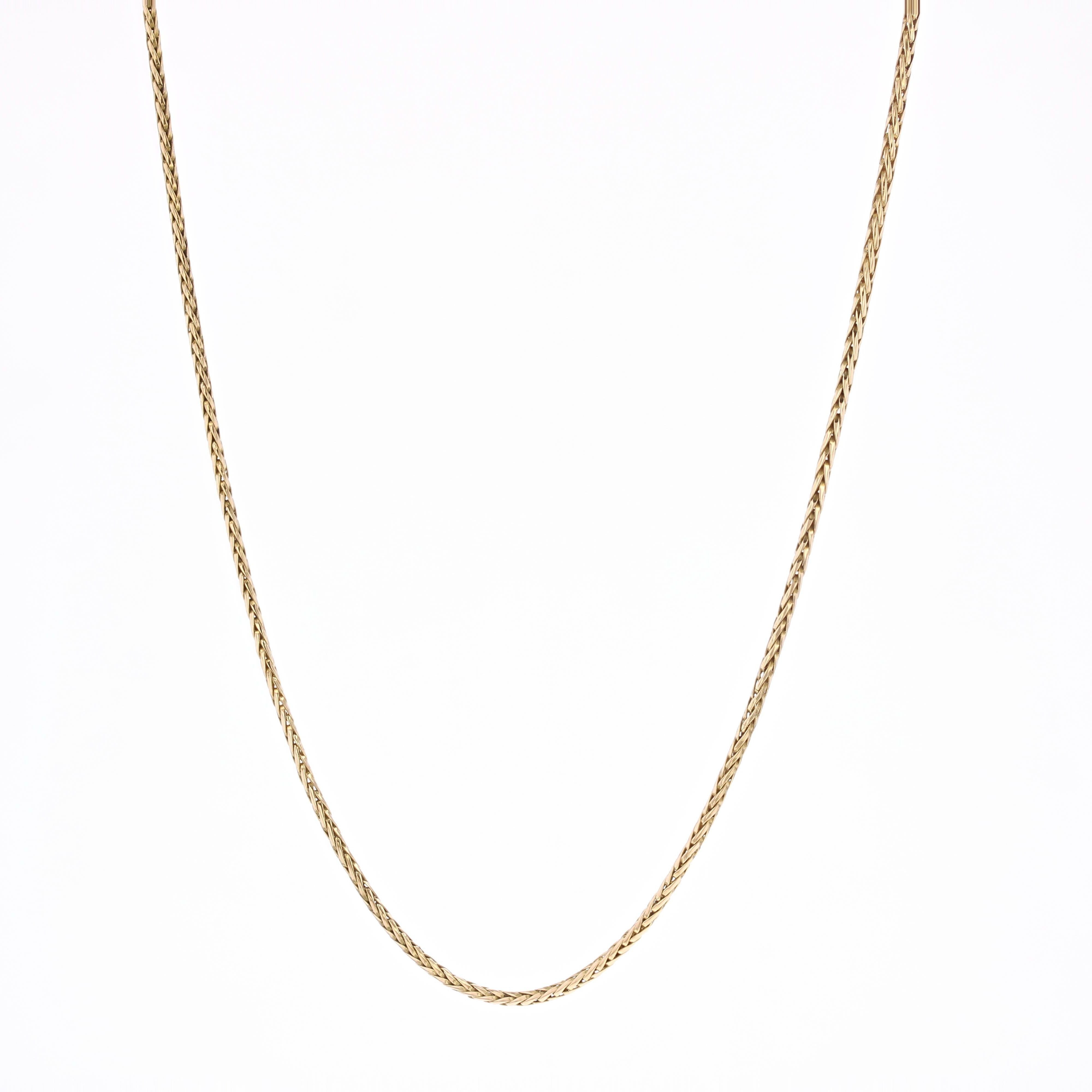Modern 18 Karat Yellow Gold Palm Tree Mesh Chain For Sale 1