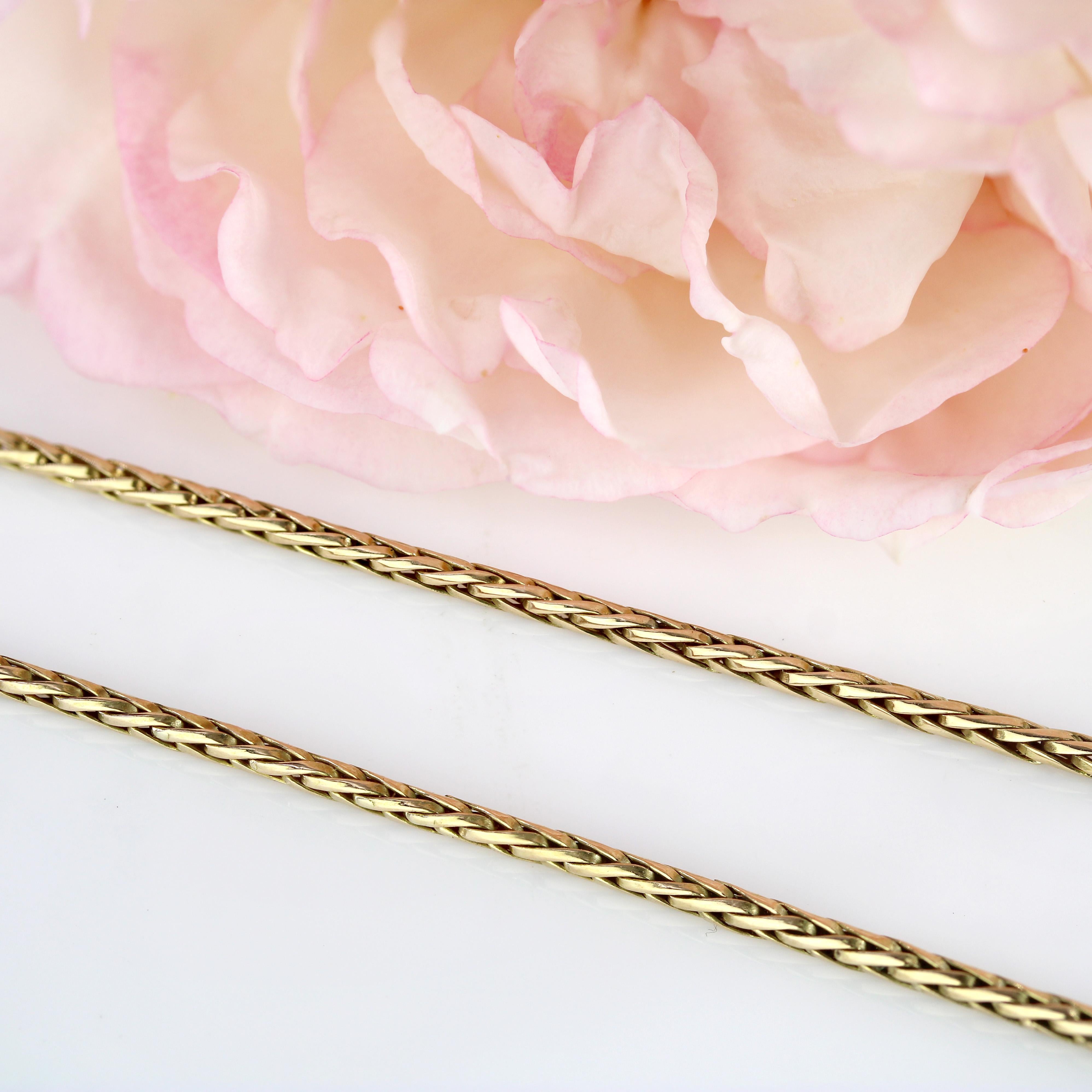 Modern 18 Karat Yellow Gold Palm Tree Mesh Chain For Sale 2