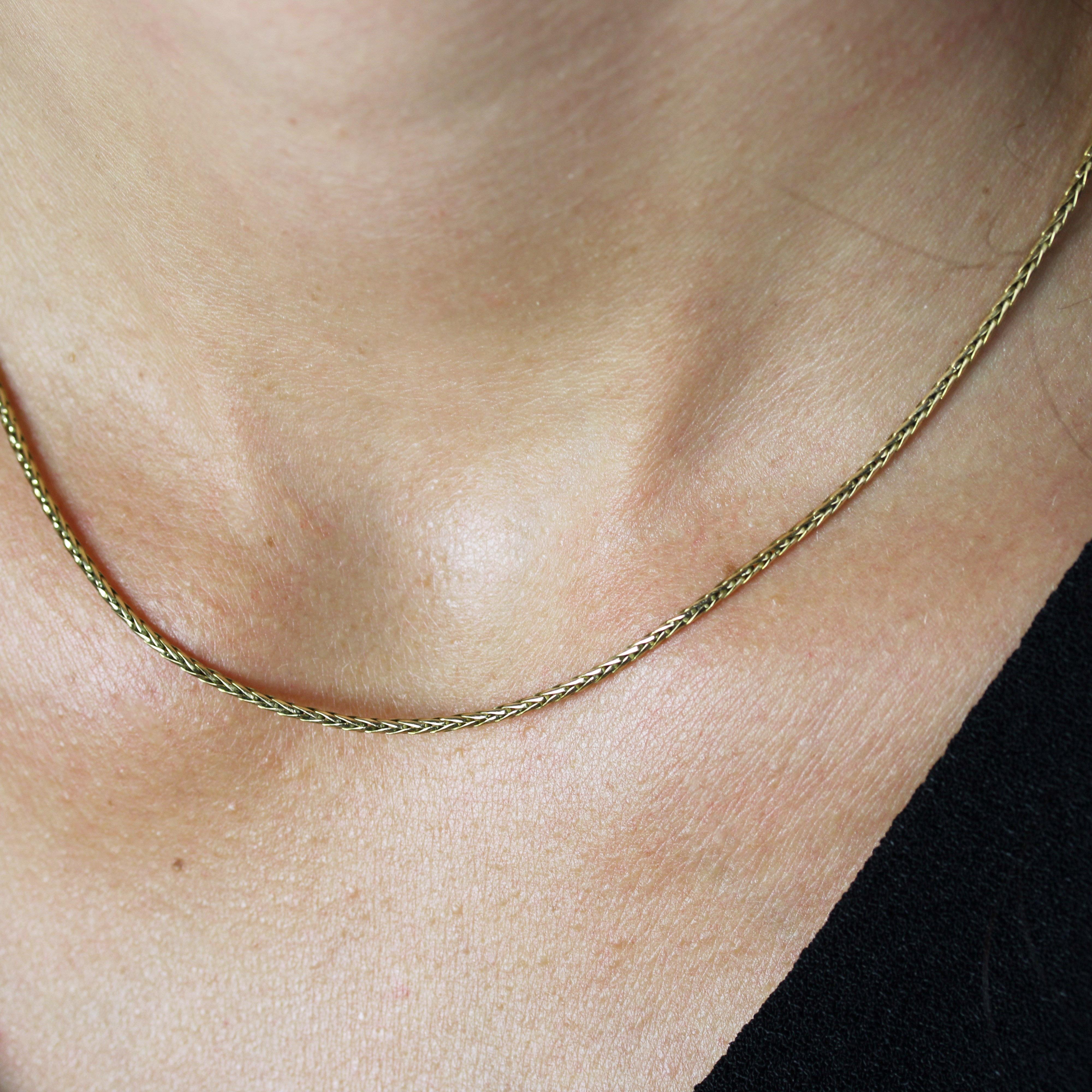 Modern 18 Karat Yellow Gold Palm Tree Mesh Chain For Sale 3