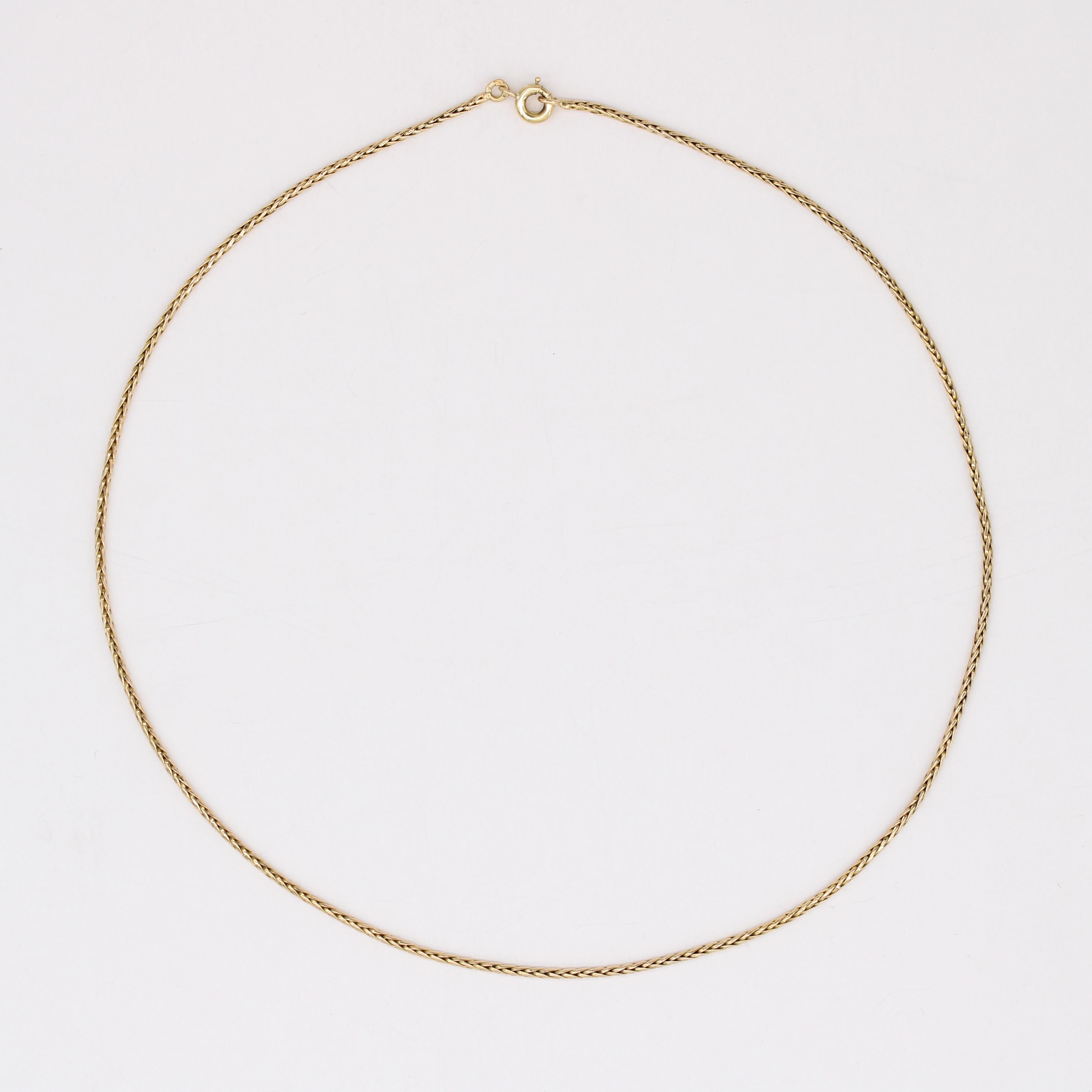 Modern 18 Karat Yellow Gold Palm Tree Mesh Chain For Sale 4
