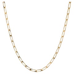 Modern 18 Karat Yellow Gold Rectangular Links Chain