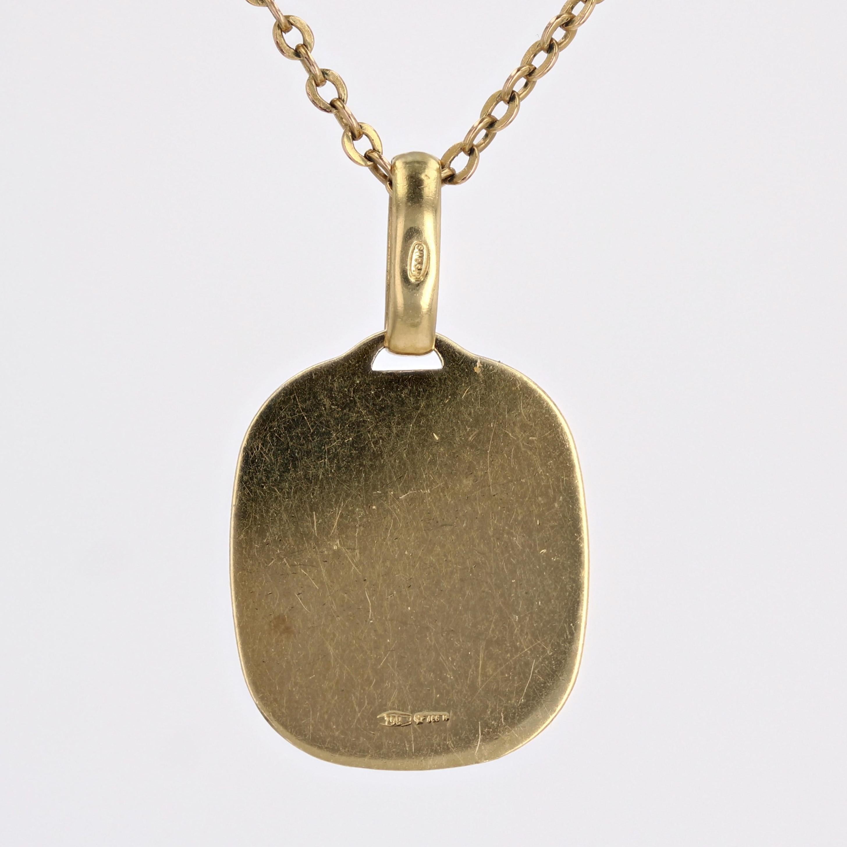 Modern 18 Karat Yellow Gold Sagittarius Medal Pendant For Sale 4