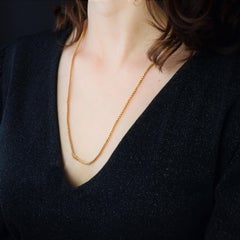 Modern 18 Karat Yellow Gold Snake Mesh Chain