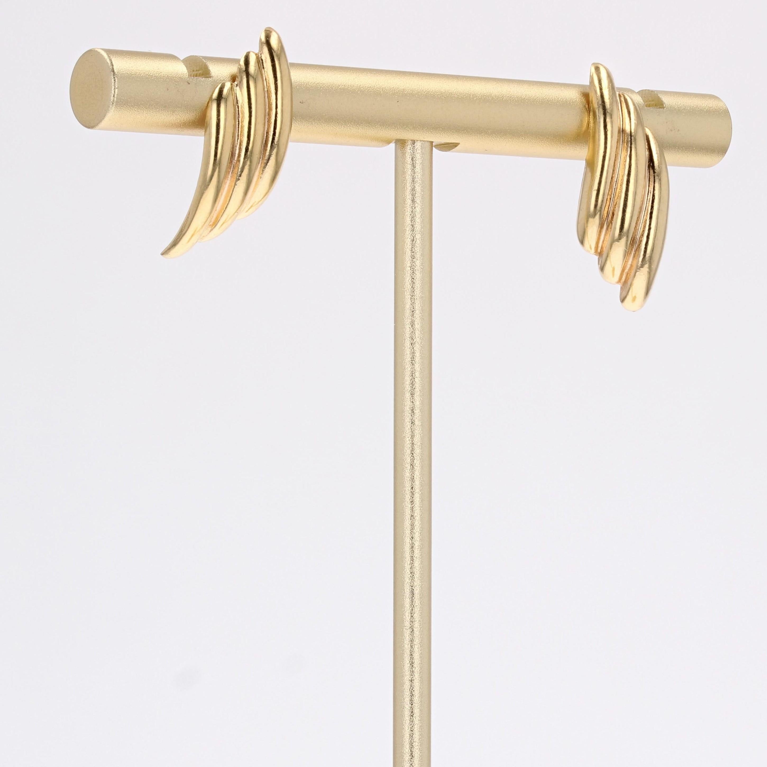 Moderne Ohrstecker aus 18 Karat Gelbgold Damen
