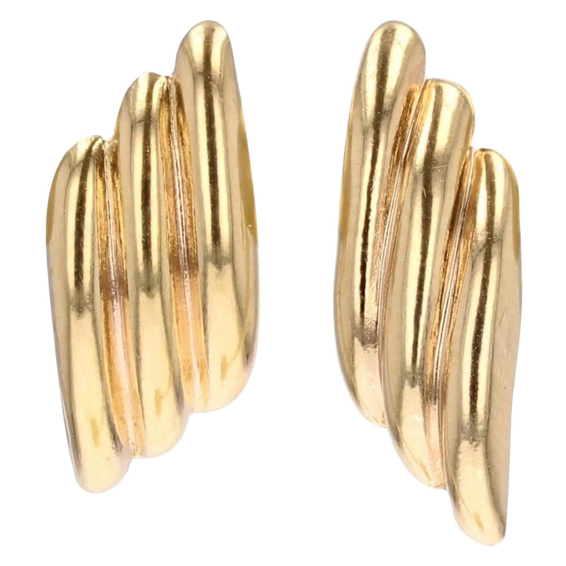 Moderne Ohrstecker aus 18 Karat Gelbgold