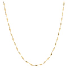 Oval Twist Double Albert Chain in 14 Karat Yellow Gold For Sale at 1stDibs