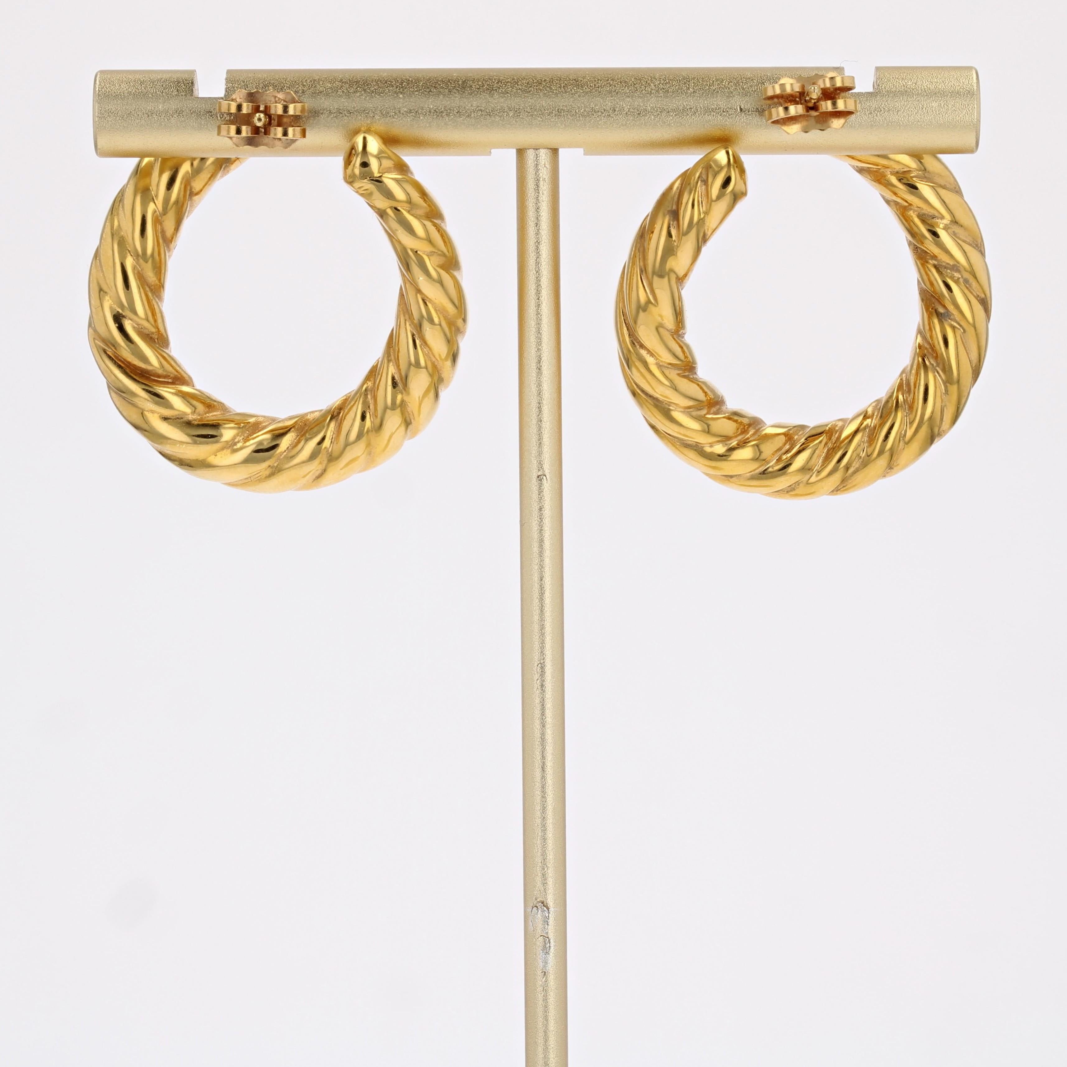 The Moderns Boucles d'oreilles torsadées en or jaune 18 carats en vente 5