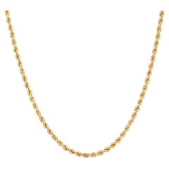 Modern 18 Karat Yellow Gold Twisted Threads Chain Modern 18 Karat Yellow Gold Twisted Threads Chain