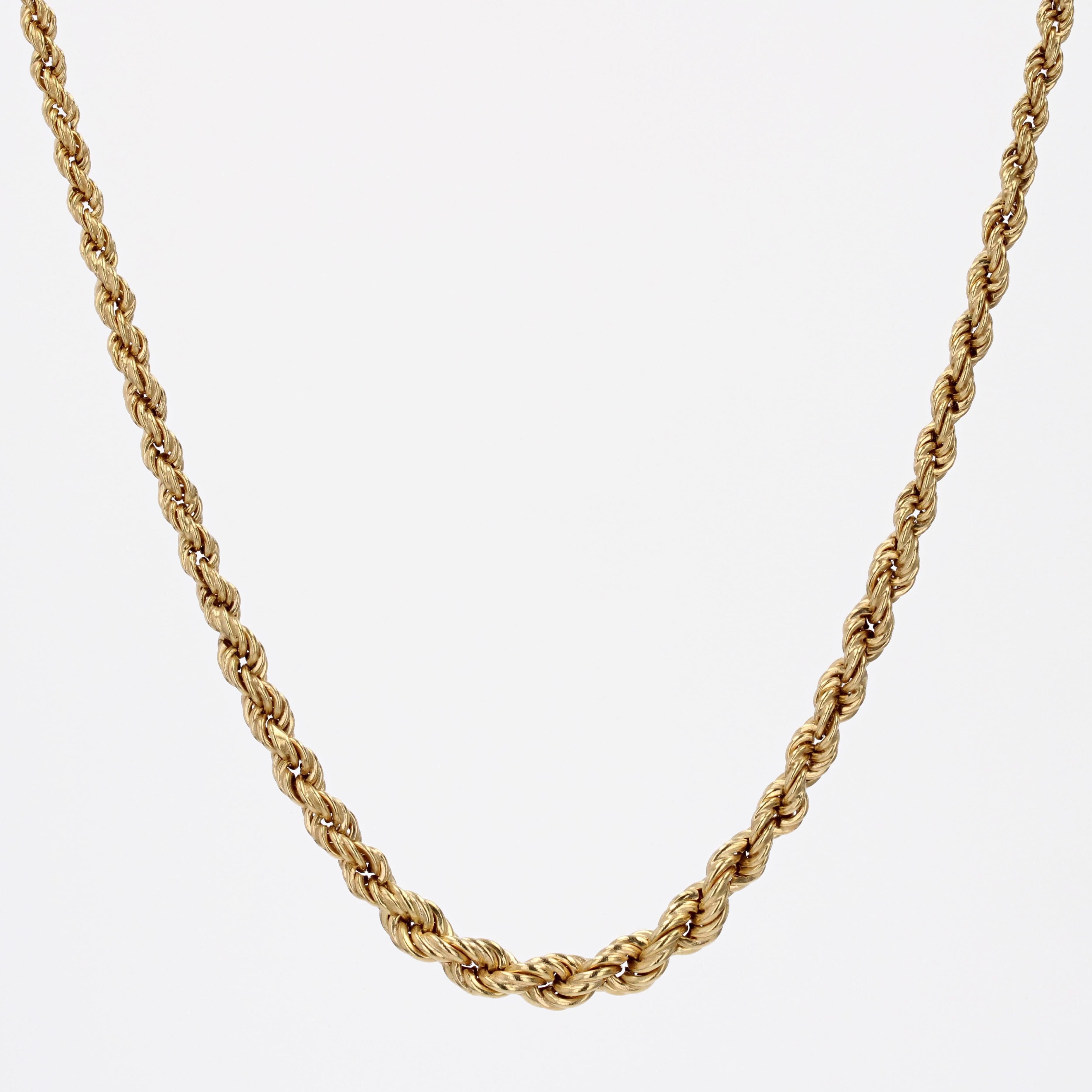 Modern 18 Karat Yellow Gold Twists Necklace For Sale 6