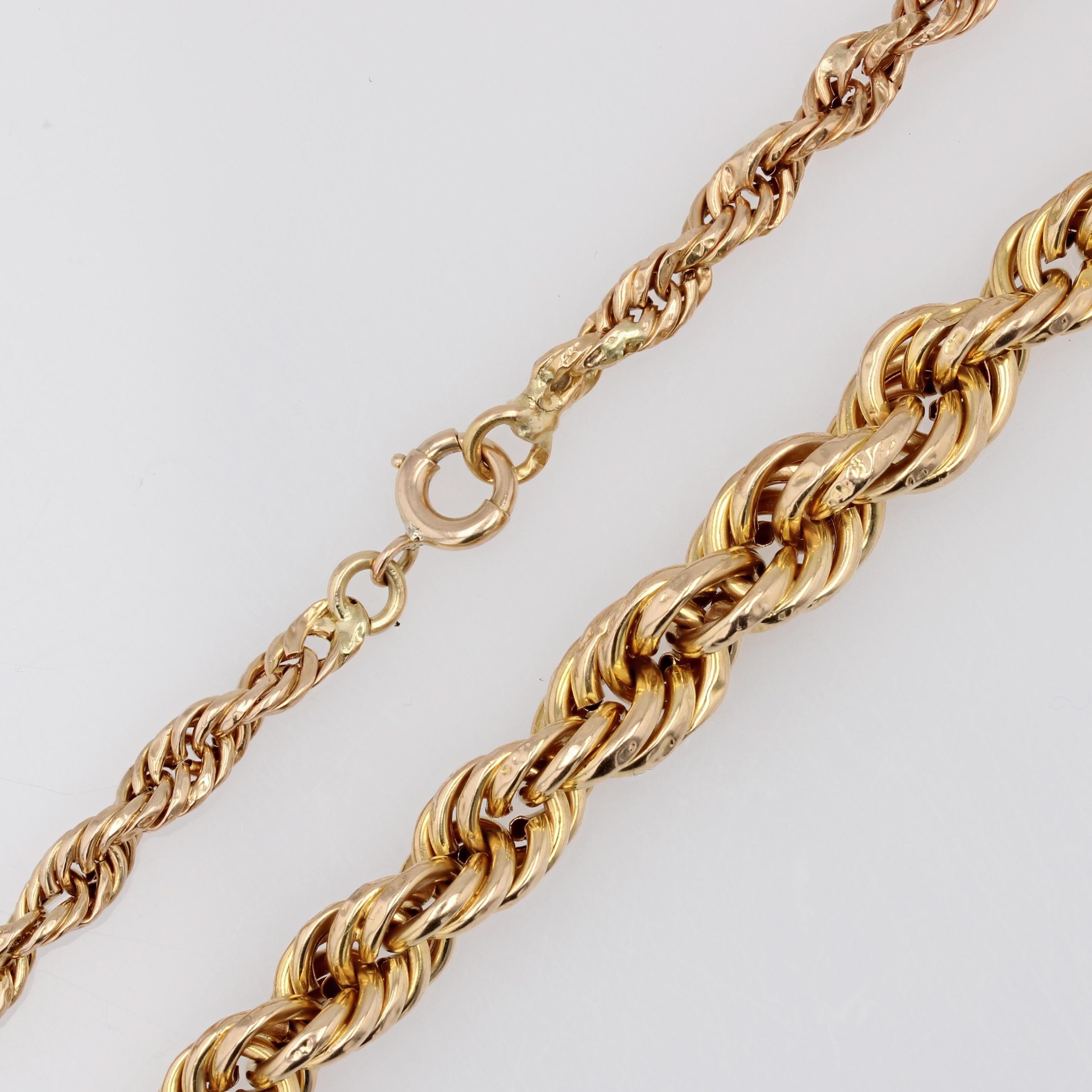 Modern 18 Karat Yellow Gold Twists Necklace For Sale 7
