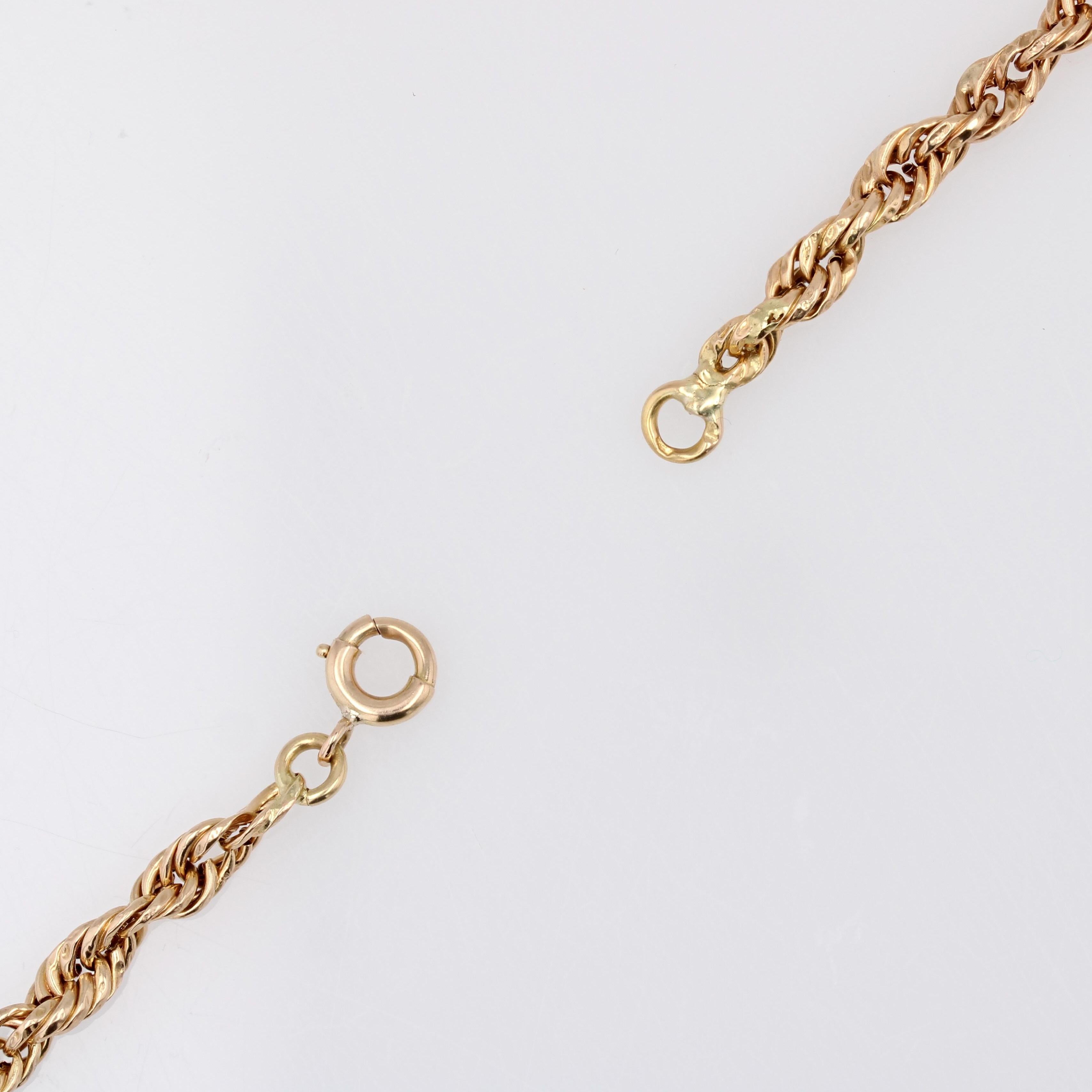 Modern 18 Karat Yellow Gold Twists Necklace For Sale 8