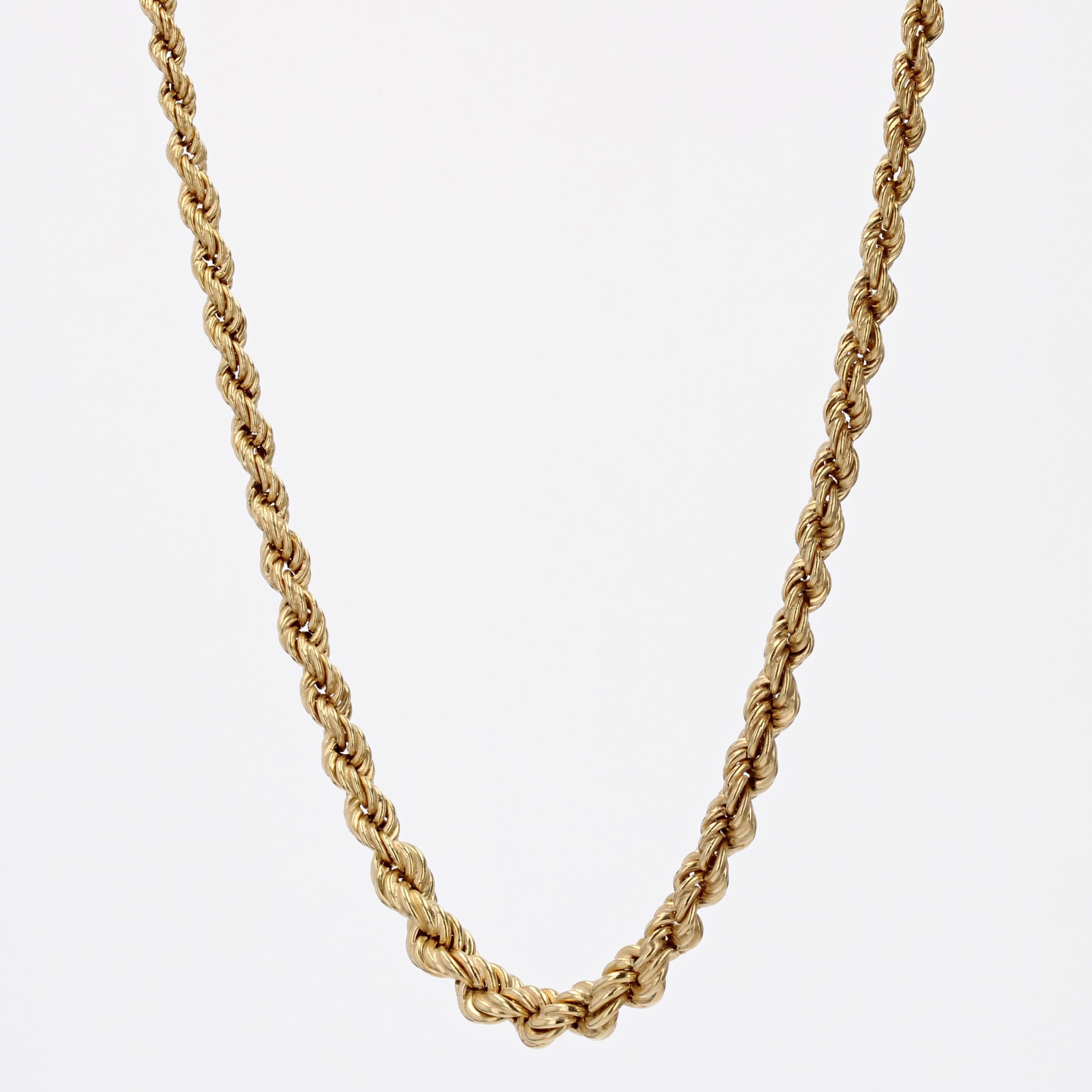 Modern 18 Karat Yellow Gold Twists Necklace For Sale 1