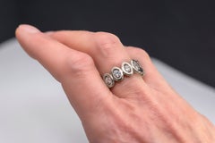 Modern 18K White Gold 2.40 Carat GVVS1 White Diamonds "Ellipse" Engagement Ring