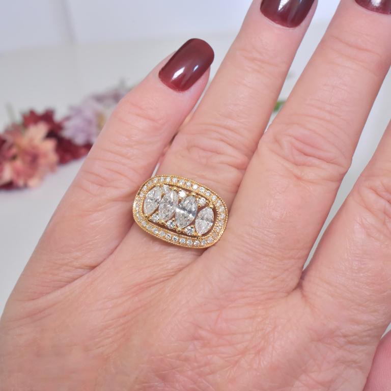 Included In Purchase Retail Replacement Valuation For - $12,290 AUD

With almost 2.0ct (1.90ct) of mesmerisingly bright diamonds this low rise ring presents in almost new condition, and comes with an independent retail replacement valuation of