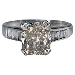 Certified 18K Gold 2.90 Carat Natural Fancy Light Brown Diamond Solitaire Ring