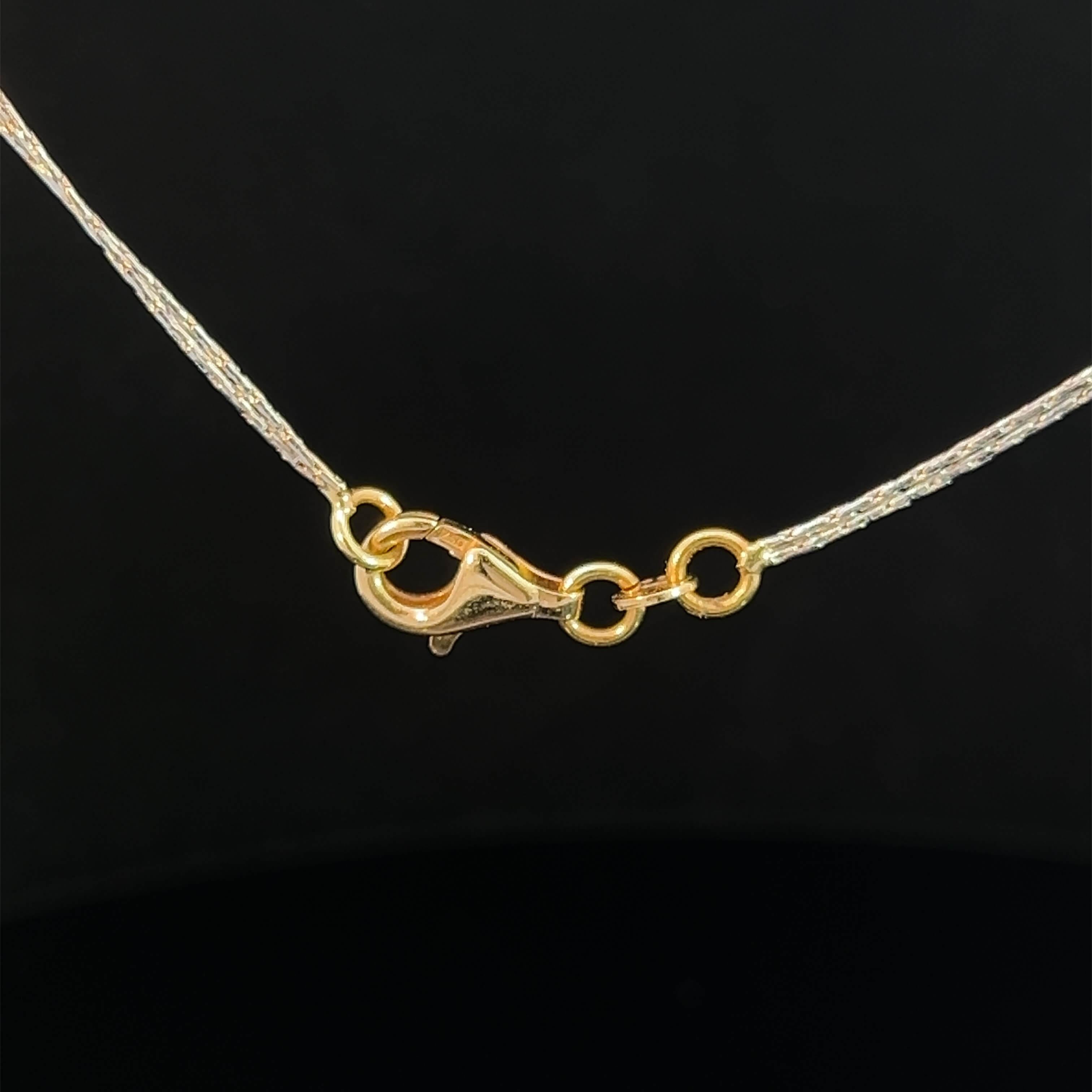 Modern 18k Two Tone Gold Star & Clouds Necklet Circa 2000s For Sale 2