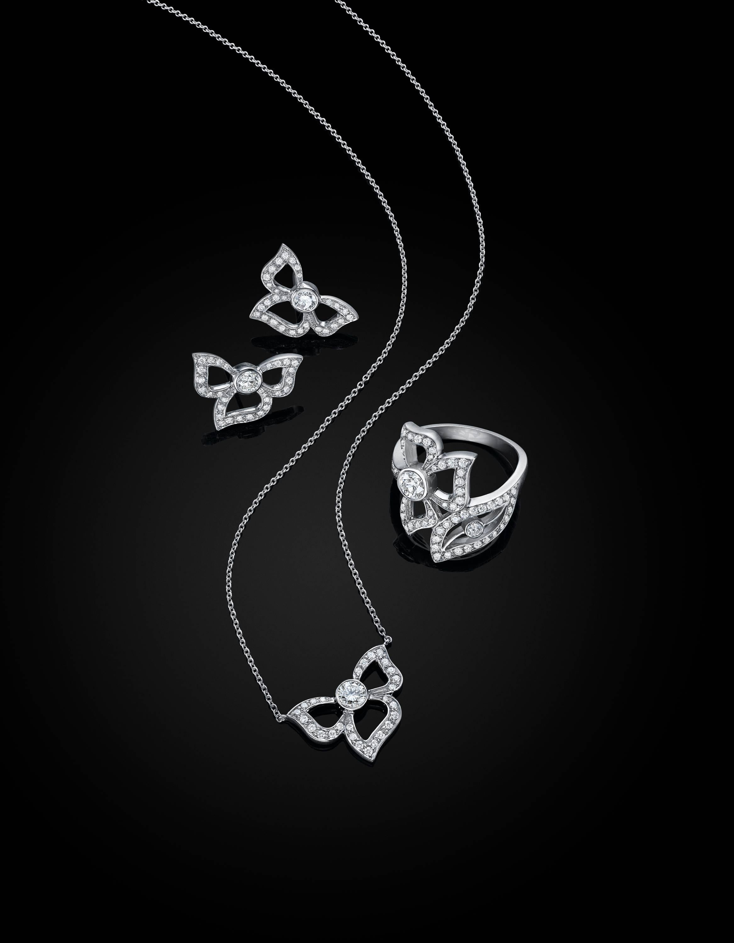 pave diamond florette jewelry
