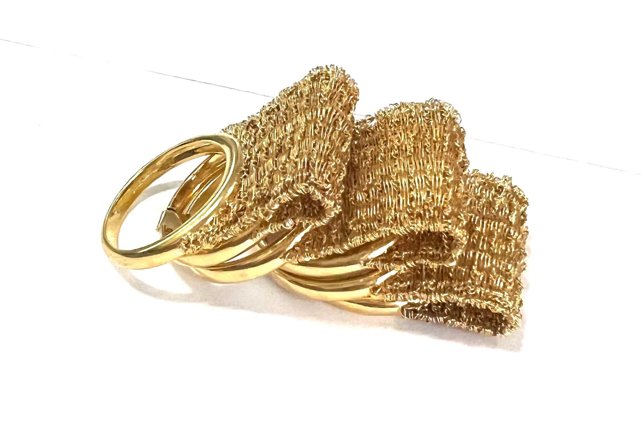 18 Karat Yellow Gold Oscar Set Foulard Collection - Ring In New Condition In Milano, Lombardia