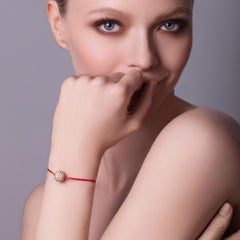 Bracciale moderno 18k YG 2ct Diamond Pavé Pink a doppio filo