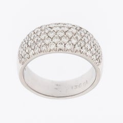Modern 18 karat White Gold Ring Band with Diamonds