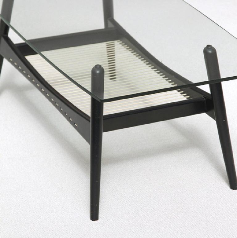 Mid-Century Modern Mid-century modern 1950s Coffee Table with glass table top For Sale