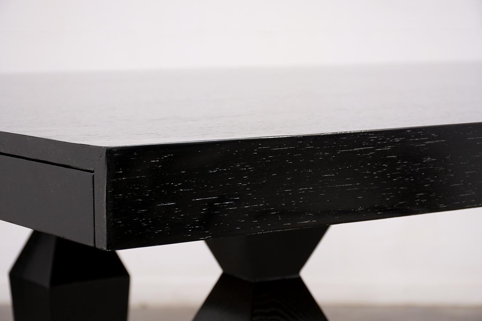 Vintage Modern Ebonized Dining Table 2