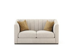 Modernes 2-Sitzer Club-Sofa aus Holz und Textil, handgefertigt von Stylish Club