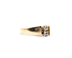 Modern 2-Stone Diamond Ring in 14k Yellow Gold