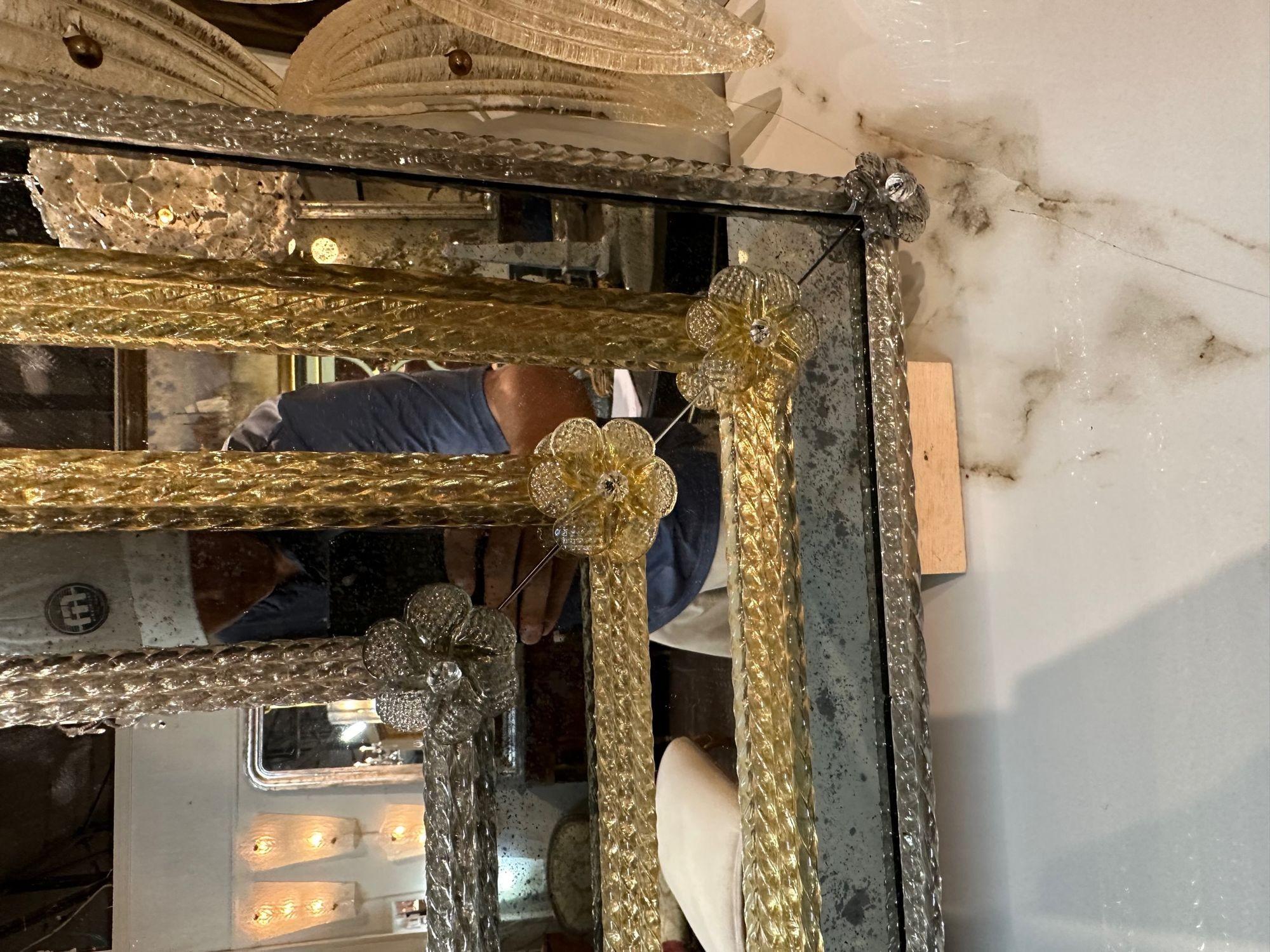 Modern 2 Tone Murano Glass Mirrors For Sale 1