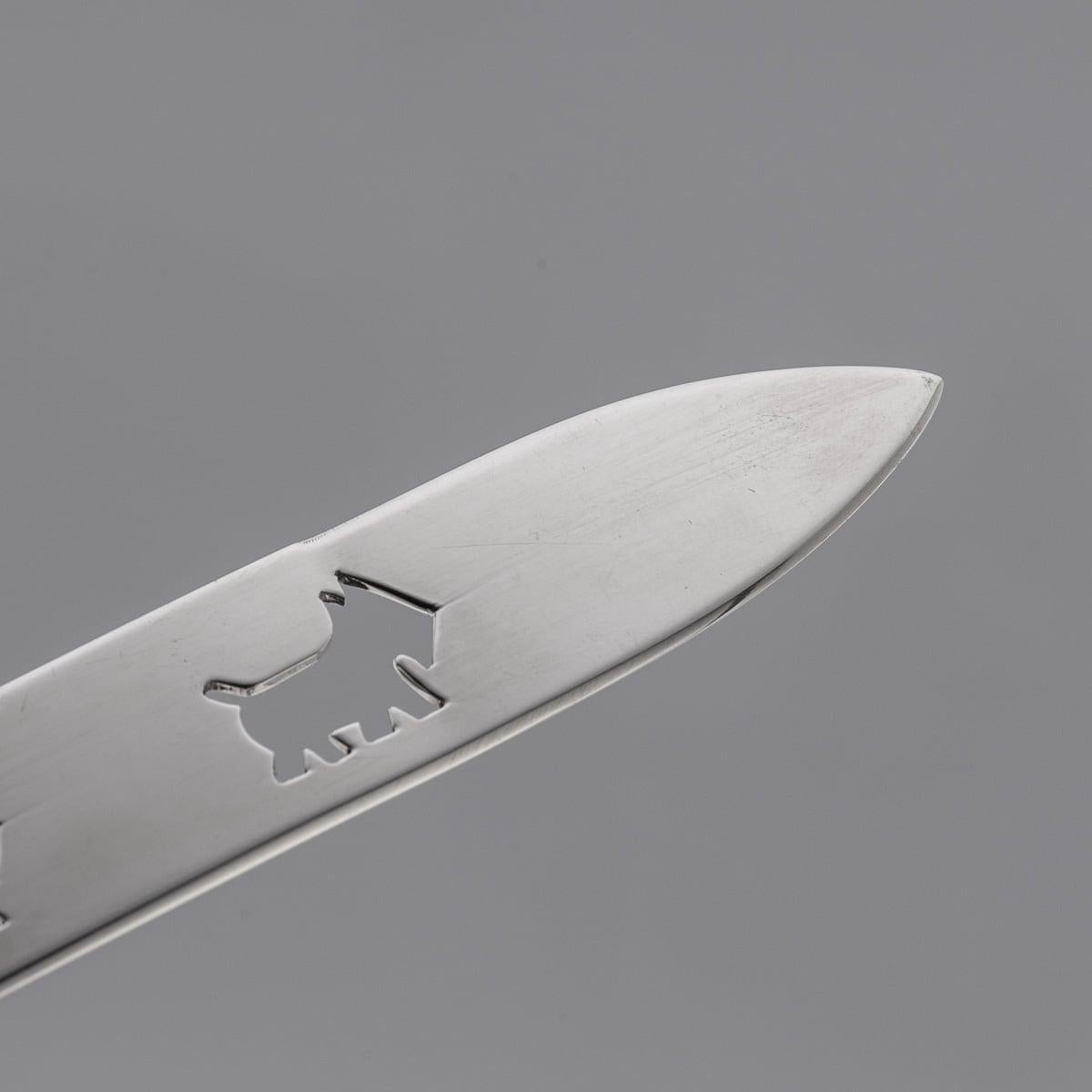 Modern 20th Century French Solid Silver Letter Opener By Cartier For Sale 7