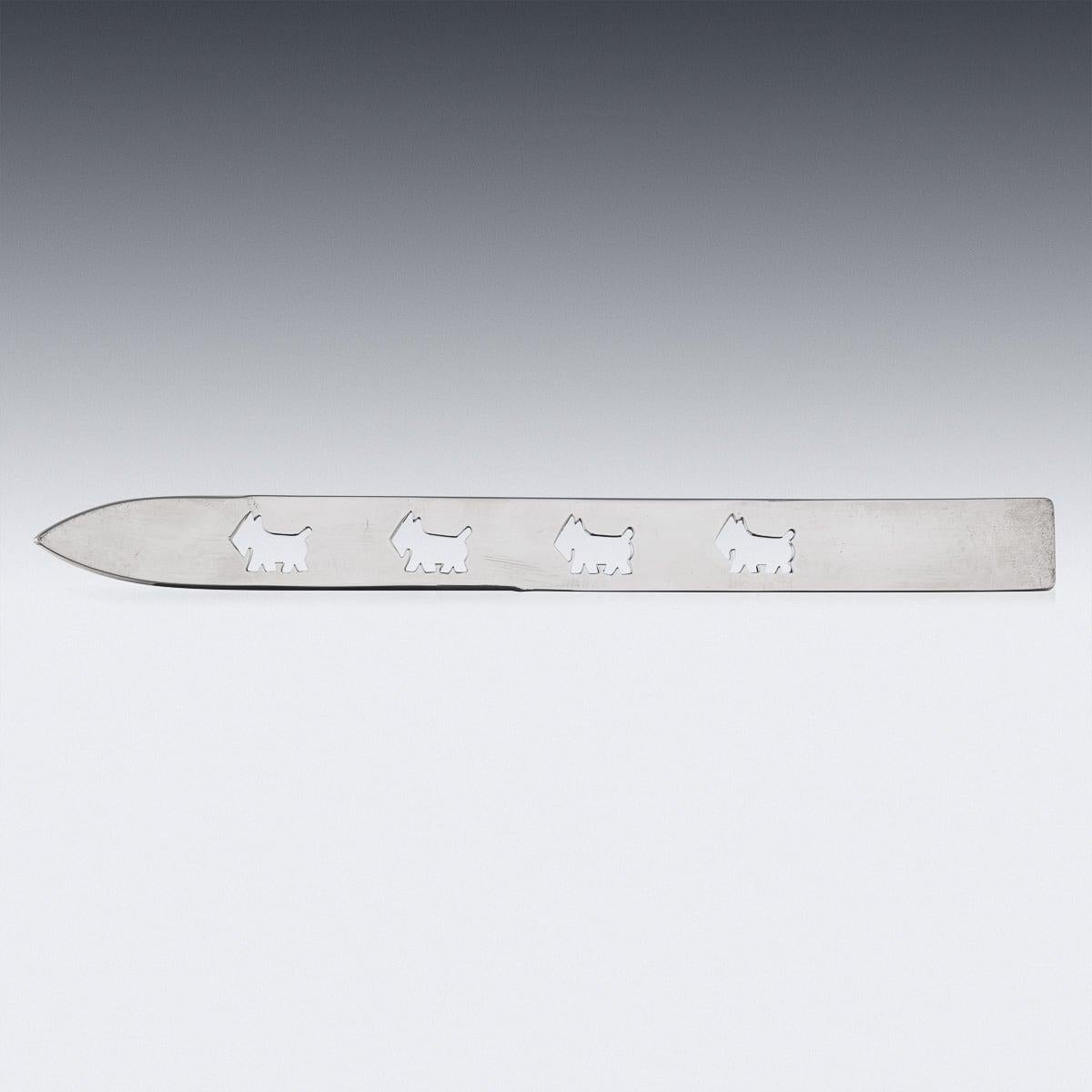 Modern 20th Century French Solid Silver Letter Opener By Cartier In Good Condition For Sale In Royal Tunbridge Wells, Kent