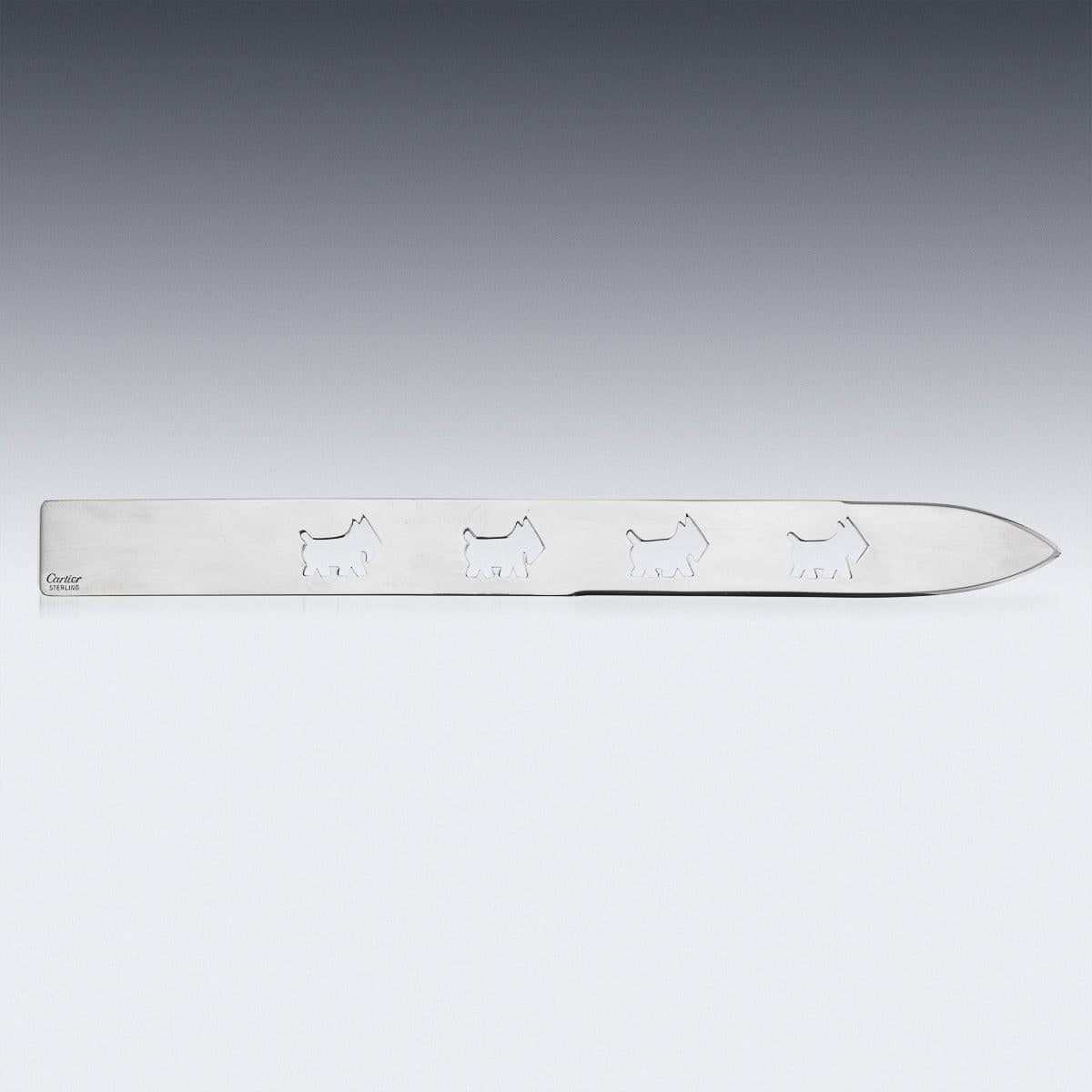Modern 20th Century French Solid Silver Letter Opener By Cartier For Sale 1