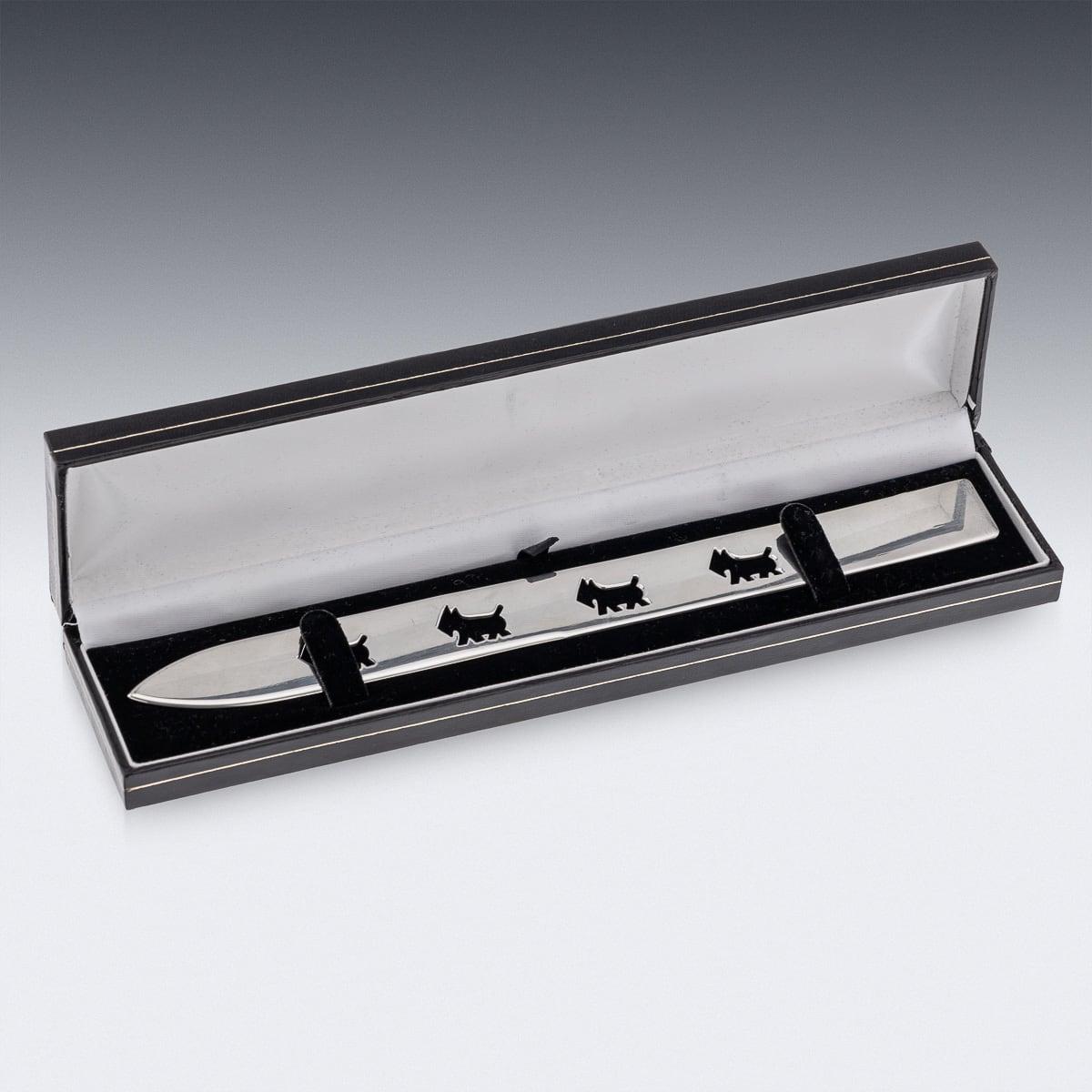 Modern 20th Century French Solid Silver Letter Opener By Cartier For Sale 2