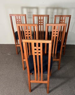 Modern 20th Century IMS SRL Italian High  Back Dining Chairs