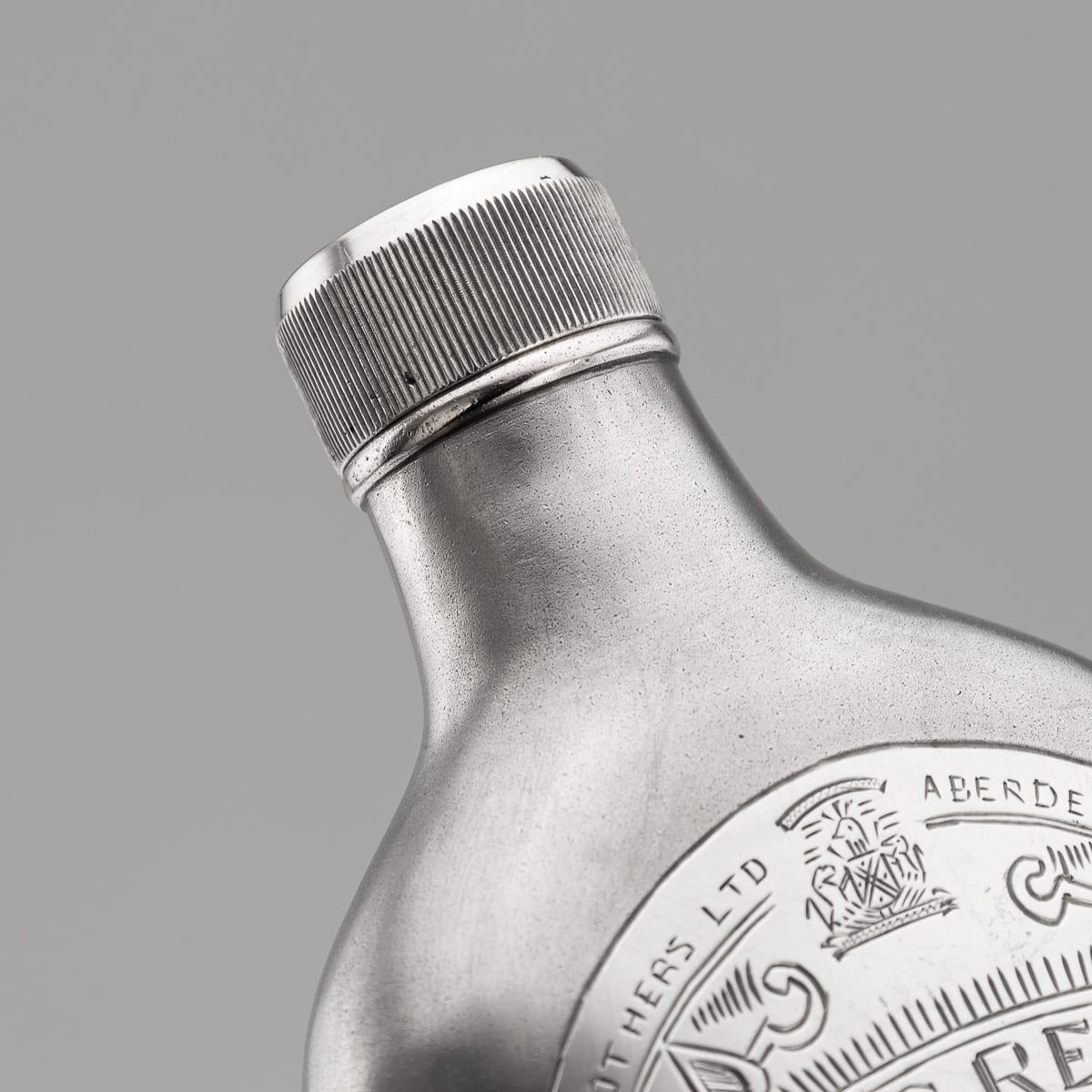 Modern 20th Century Novelty Solid Silver Chivas Regal Whisky Bottle For Sale 5