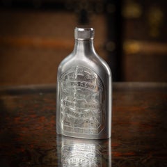 Moderne 20. Jahrhundert Neuheit massivem Silber Chivas Regal Whisky-Flasche