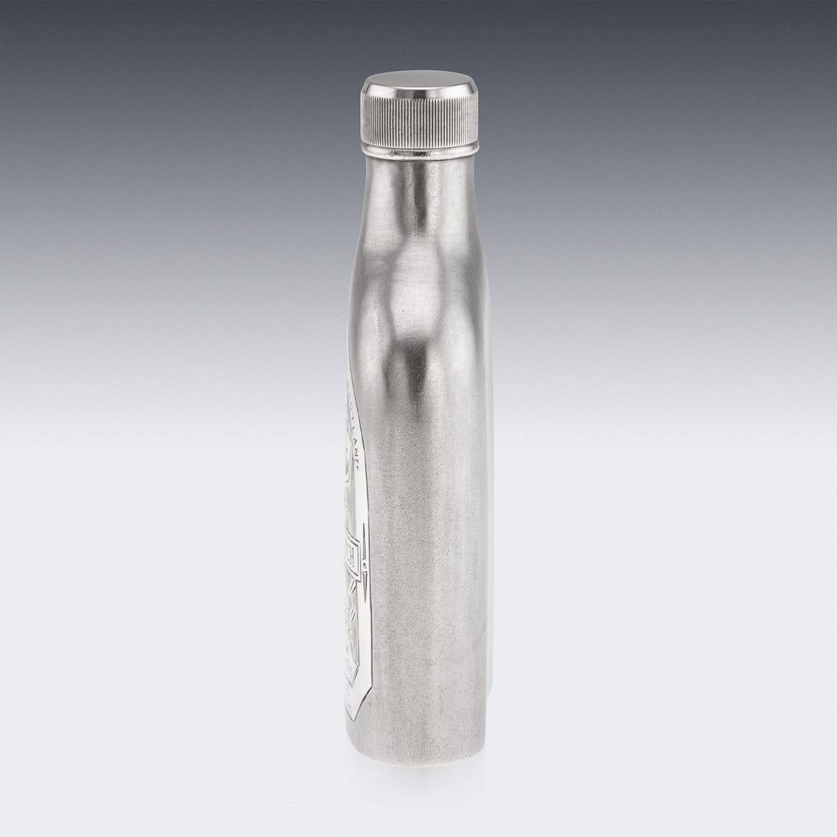 British Modern 20th Century Novelty Solid Silver Chivas Regal Whisky Bottle For Sale