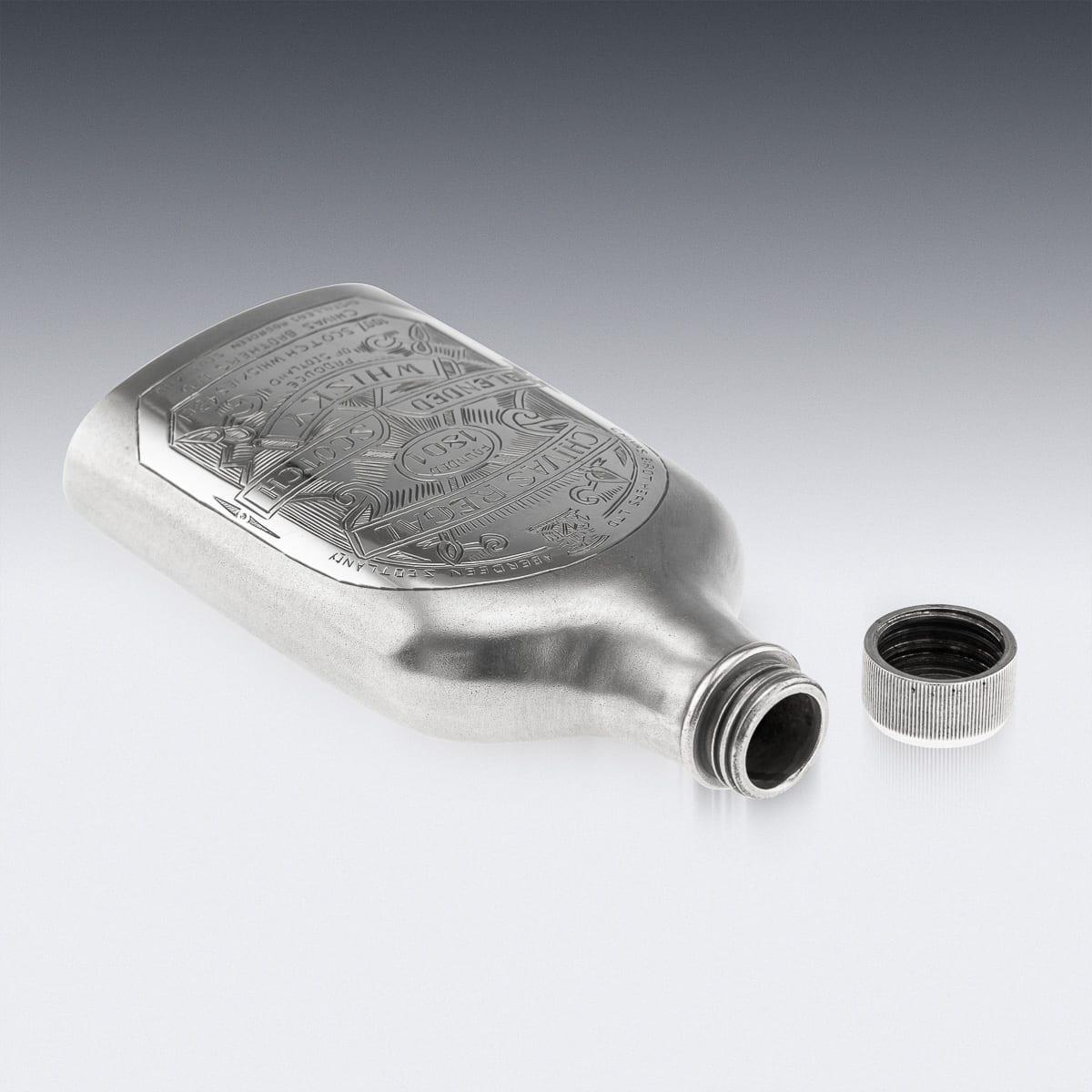 Modern 20th Century Novelty Solid Silver Chivas Regal Whisky Bottle For Sale 3