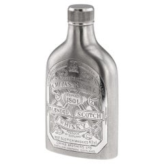 Vintage Modern 20th Century Novelty Solid Silver Chivas Regal Whisky Bottle
